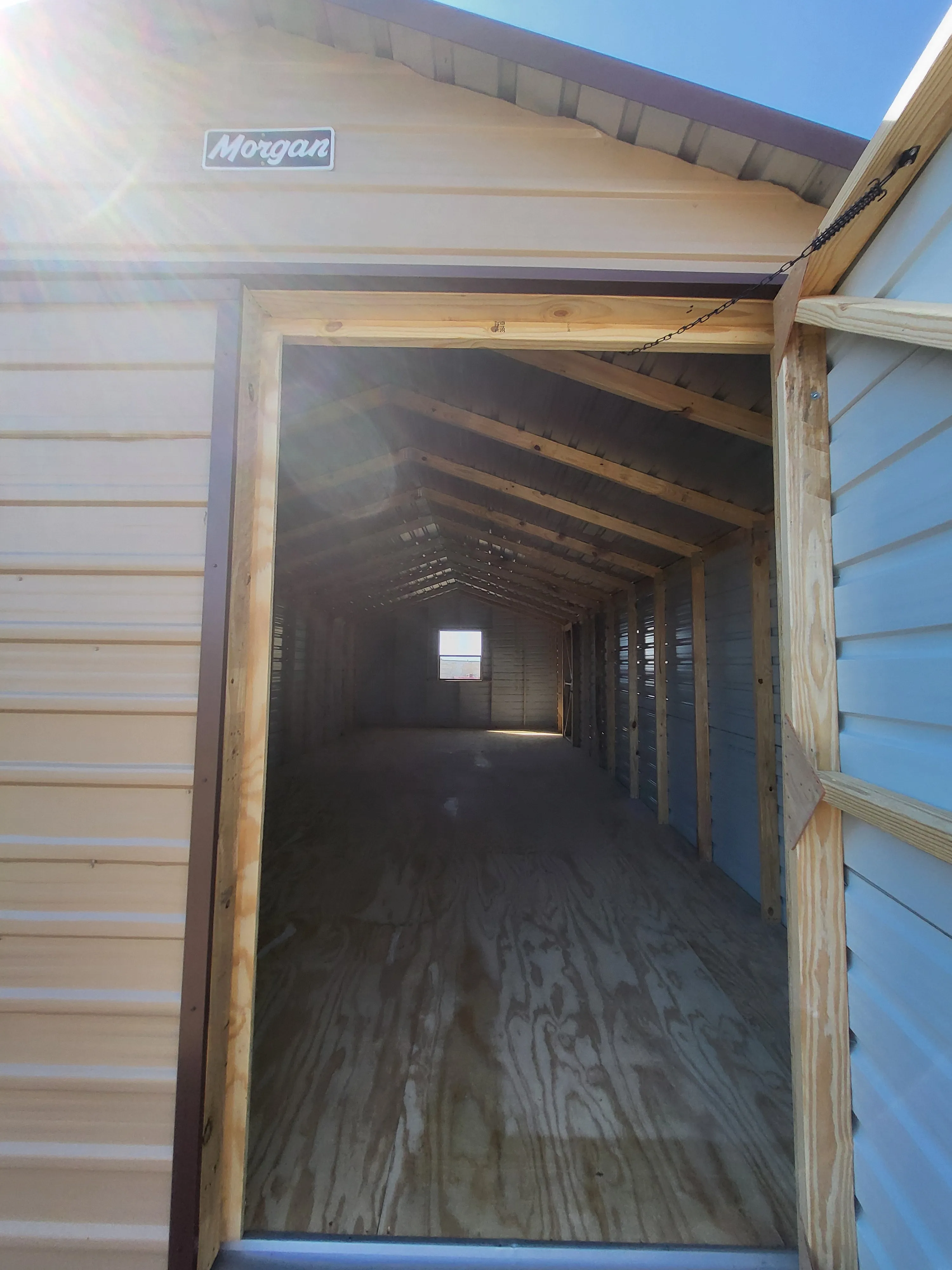 08 x 08 Classic Red Steel Barn with White Trim (Copy)