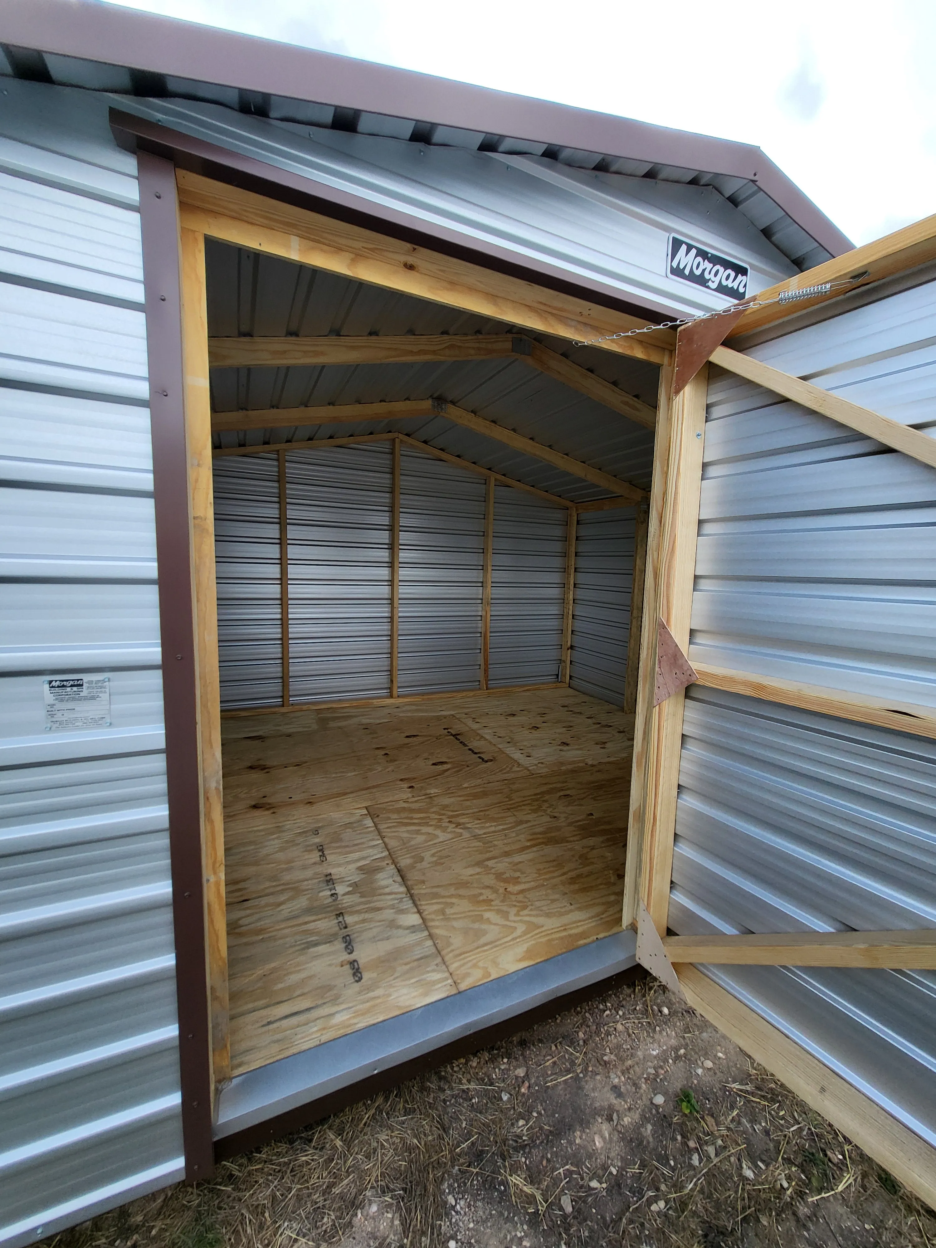 08 x 08 Classic Red Steel Barn with White Trim (Copy)