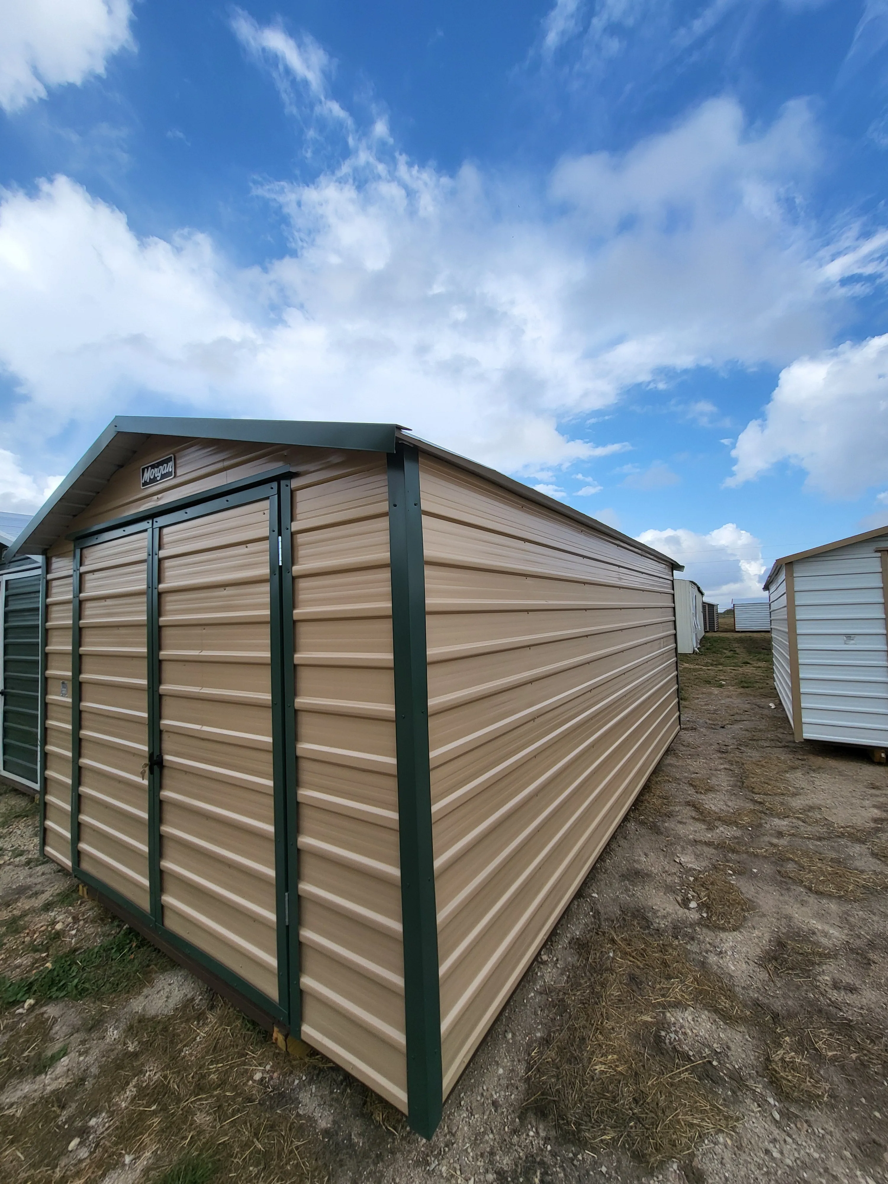 08 x 08 Classic Red Steel Barn with White Trim (Copy)