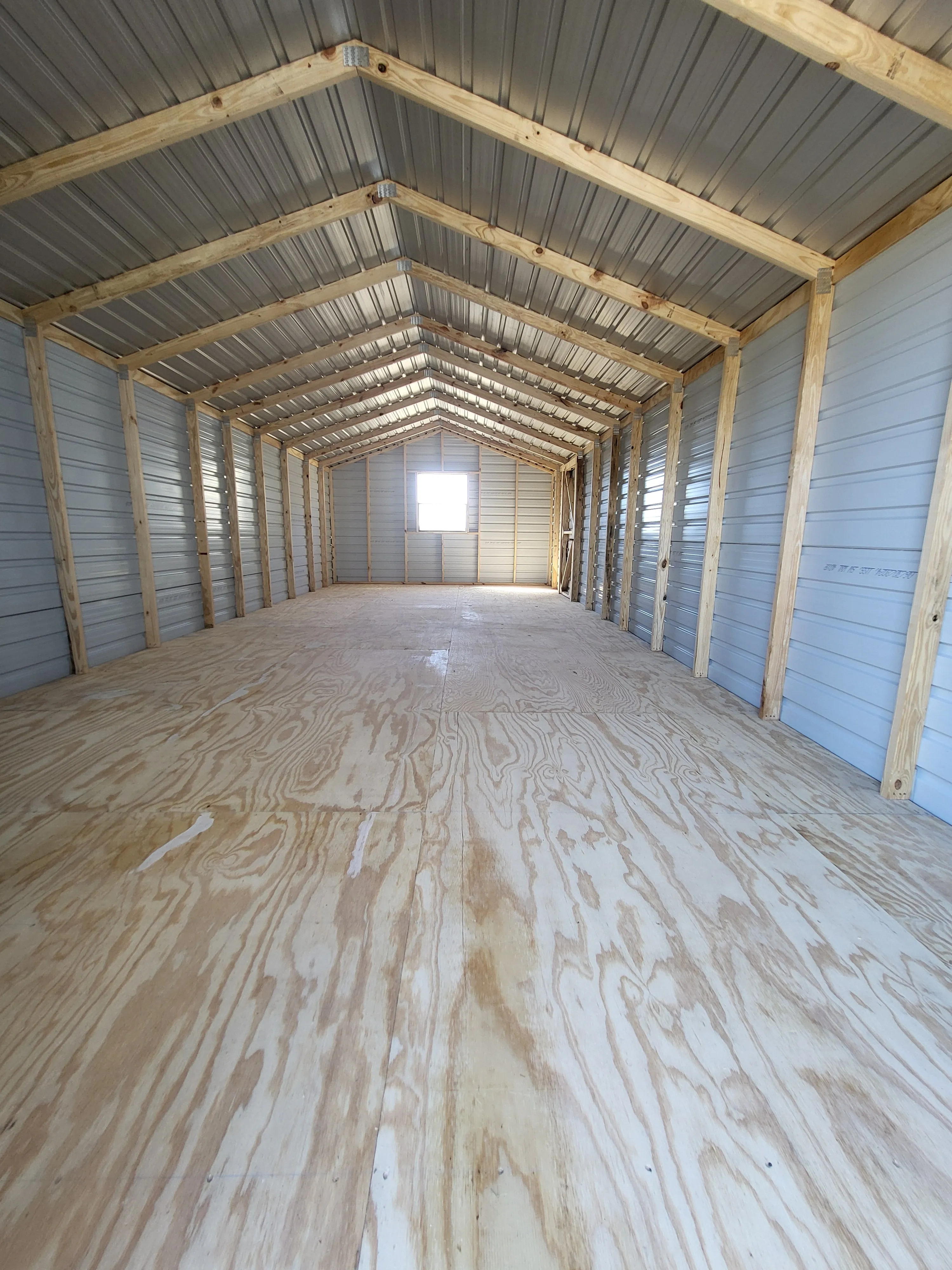 08 x 08 Classic Red Steel Barn with White Trim (Copy)