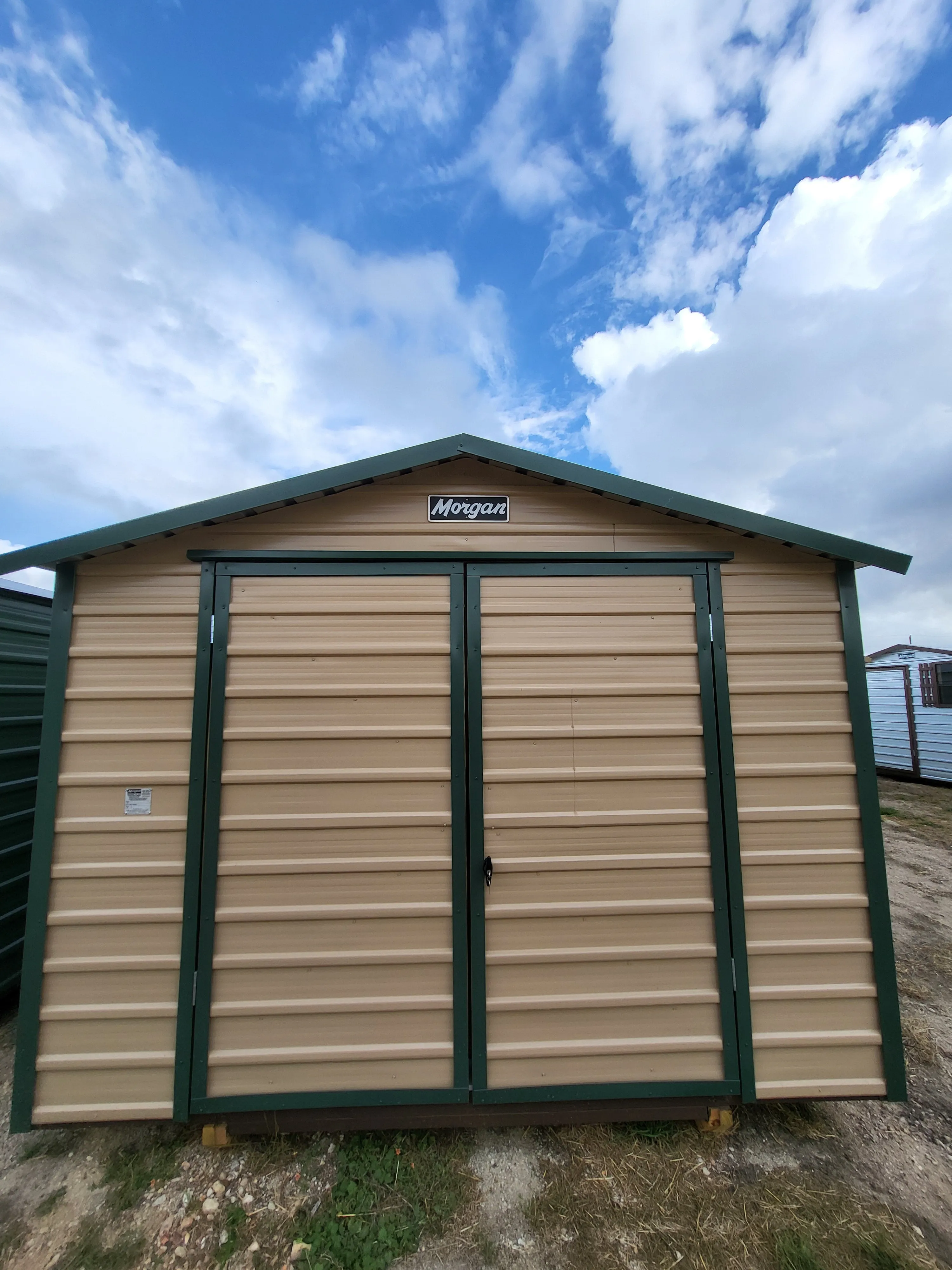 08 x 08 Classic Red Steel Barn with White Trim (Copy)