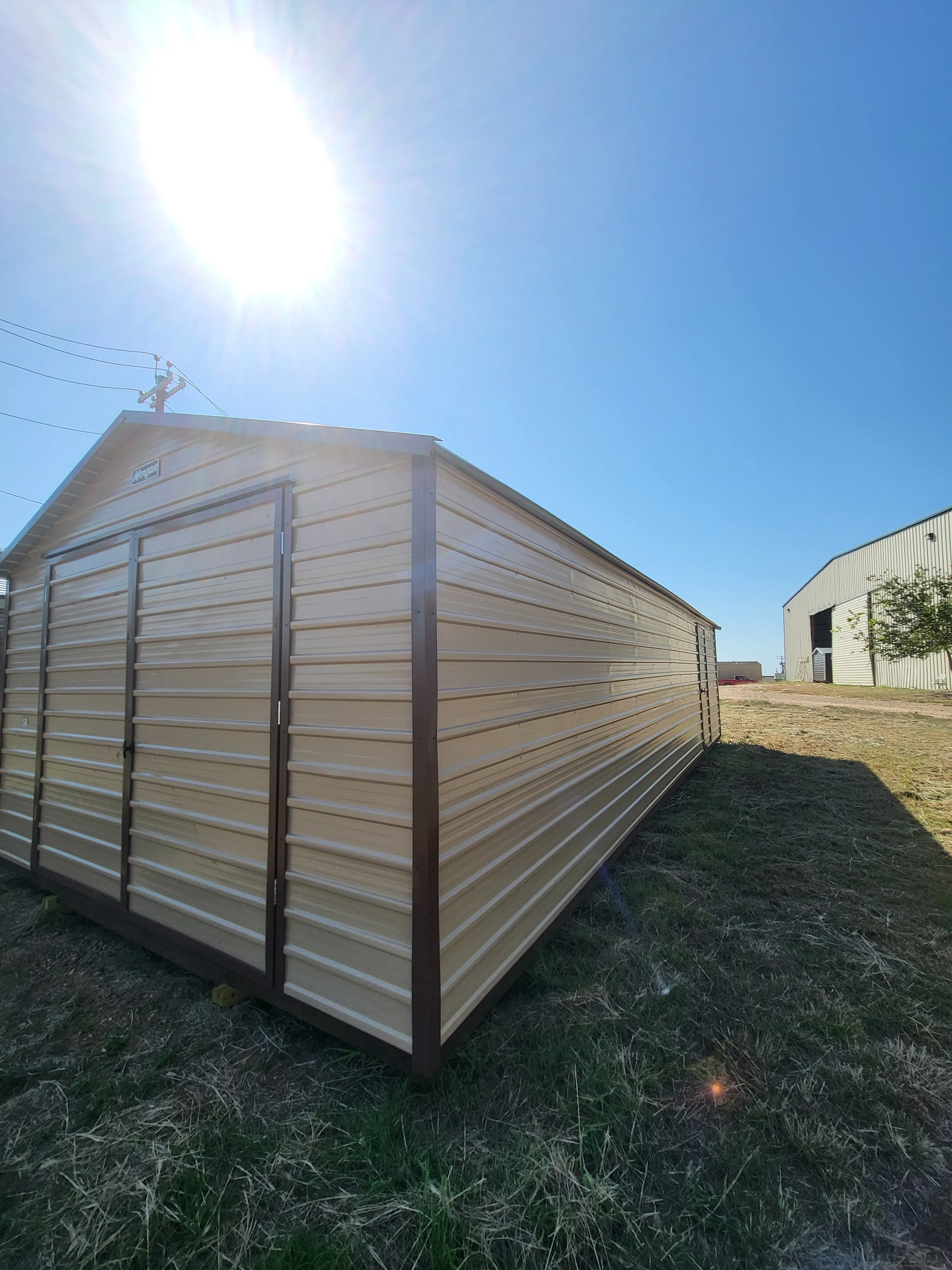 08 x 08 Classic Red Steel Barn with White Trim (Copy)