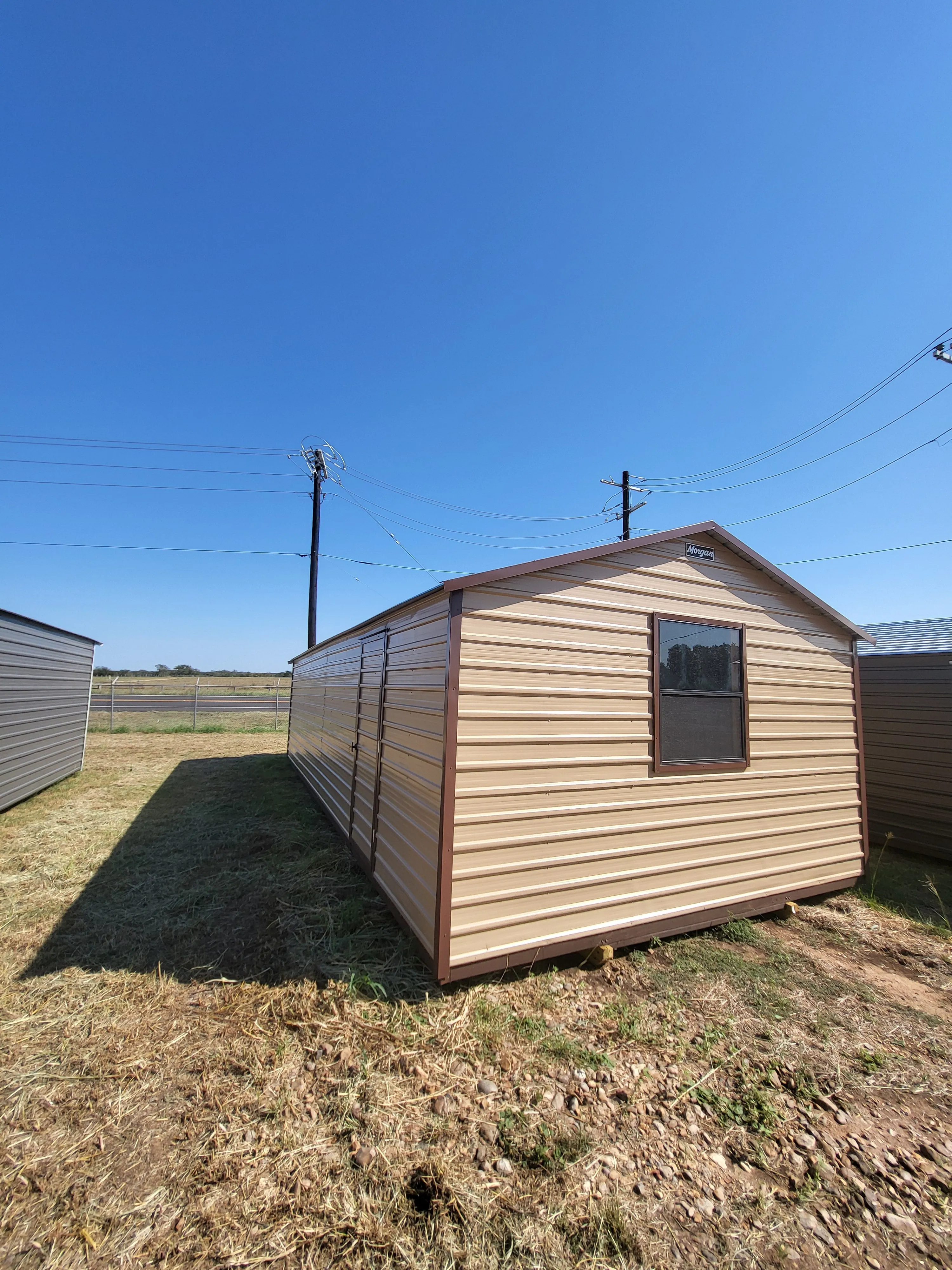 08 x 08 Classic Red Steel Barn with White Trim (Copy)