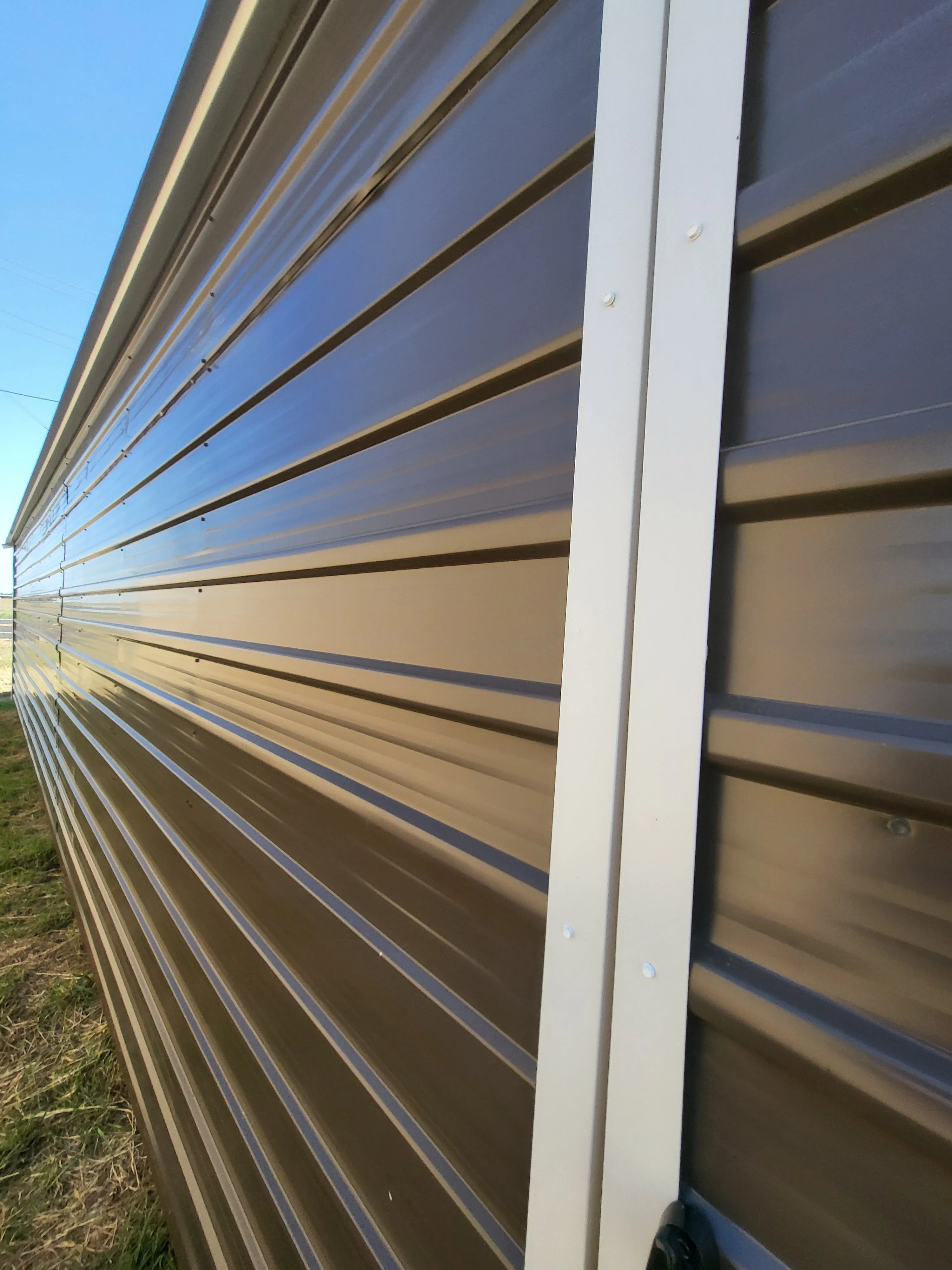 08 x 08 Classic Red Steel Barn with White Trim (Copy)