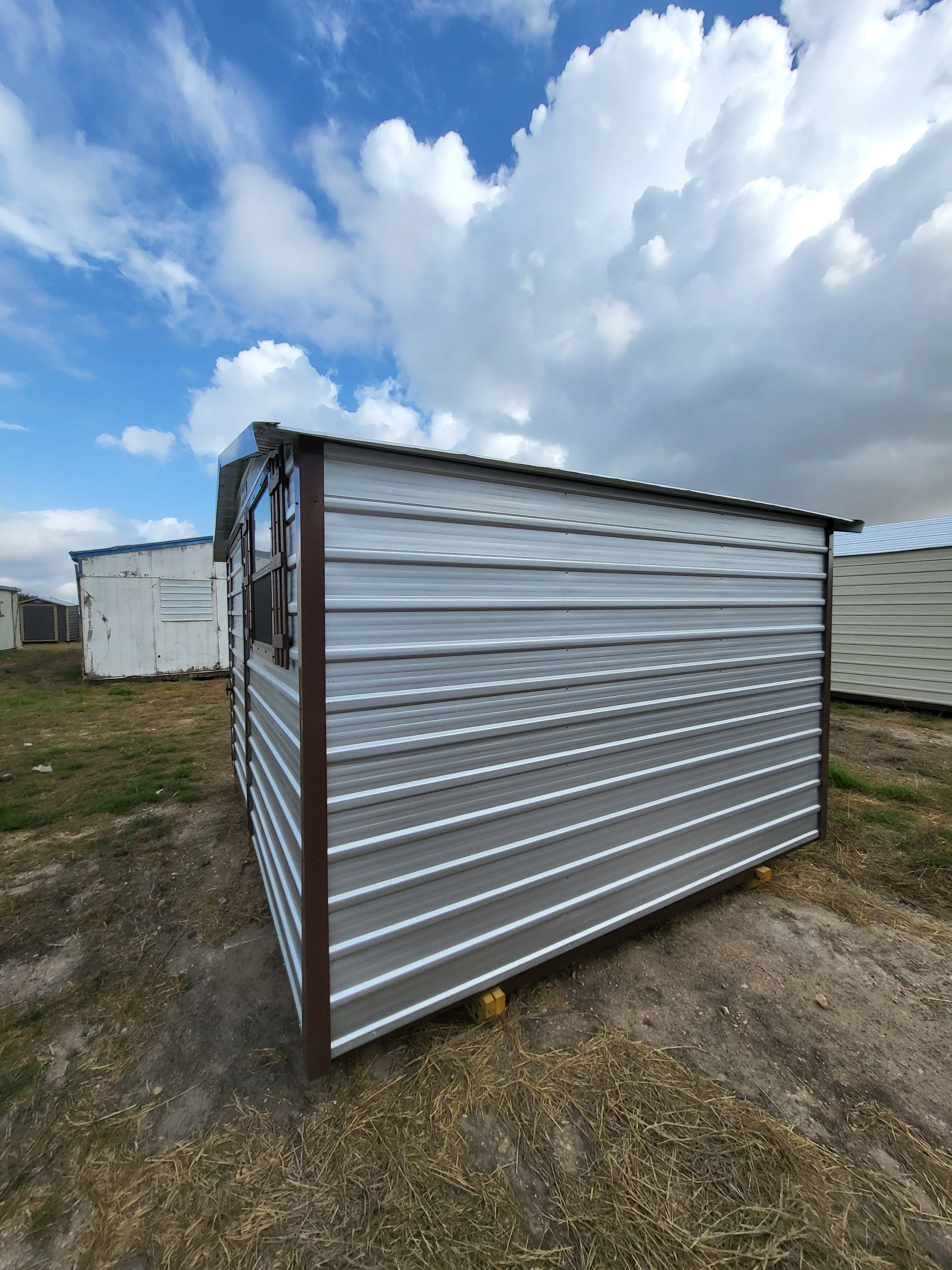 08 x 08 Classic Red Steel Barn with White Trim (Copy)