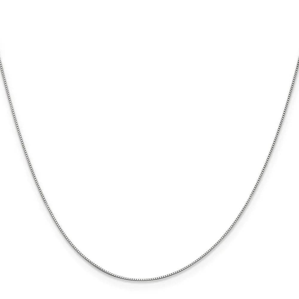 10KT White Gold 24-inch 0.5MM Box Pendant Chain