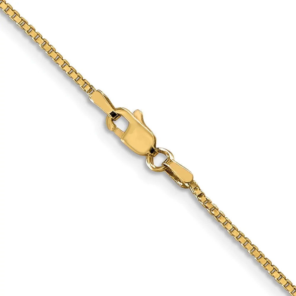 10KT Yellow Gold 20-inch 1.1MM Lobster Clasp Box Chain