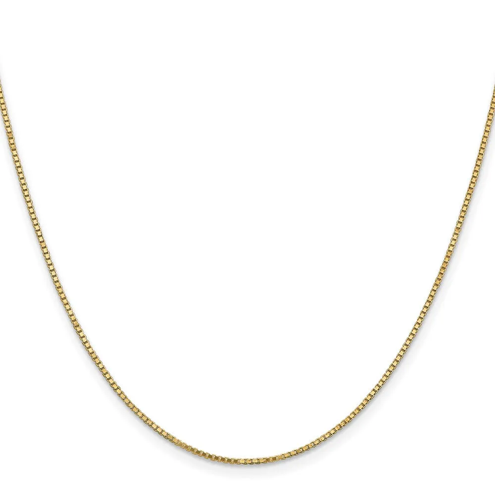 10KT Yellow Gold 20-inch 1.1MM Lobster Clasp Box Chain