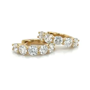 1.33ct tw Diamond Huggie Hoop Earrings