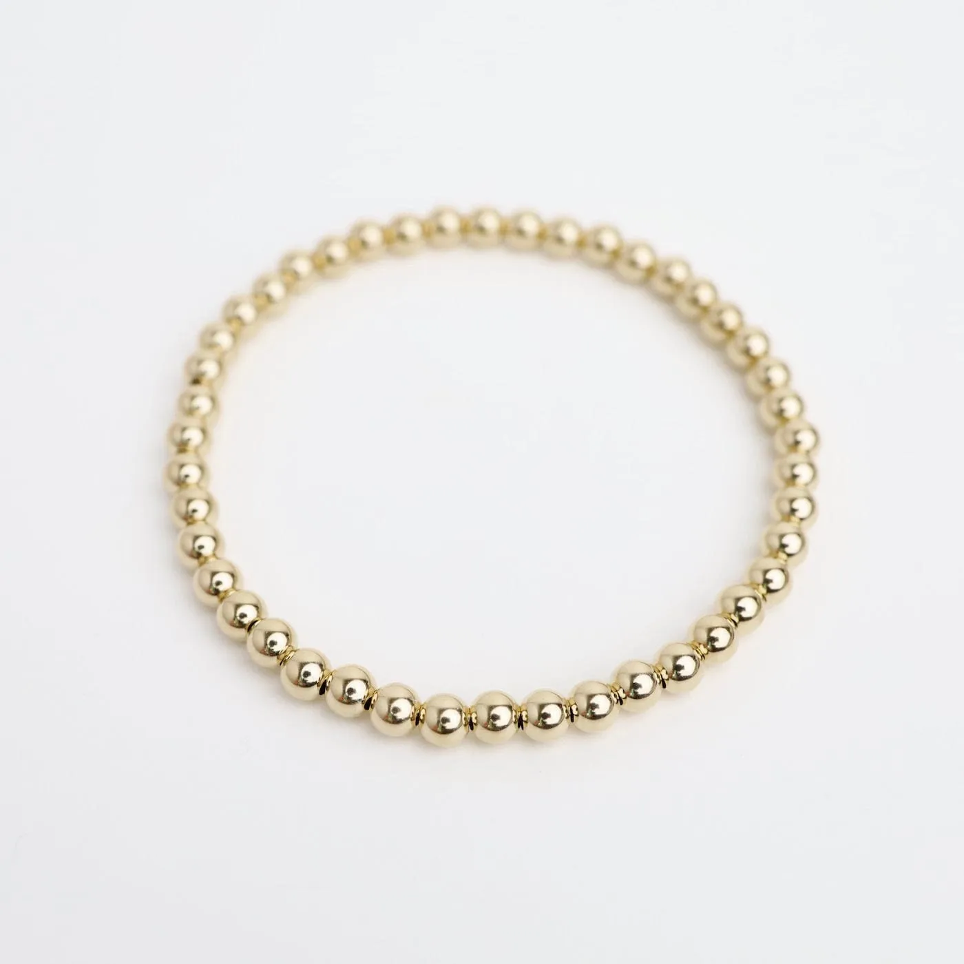 14k Bead Stretch Bracelet