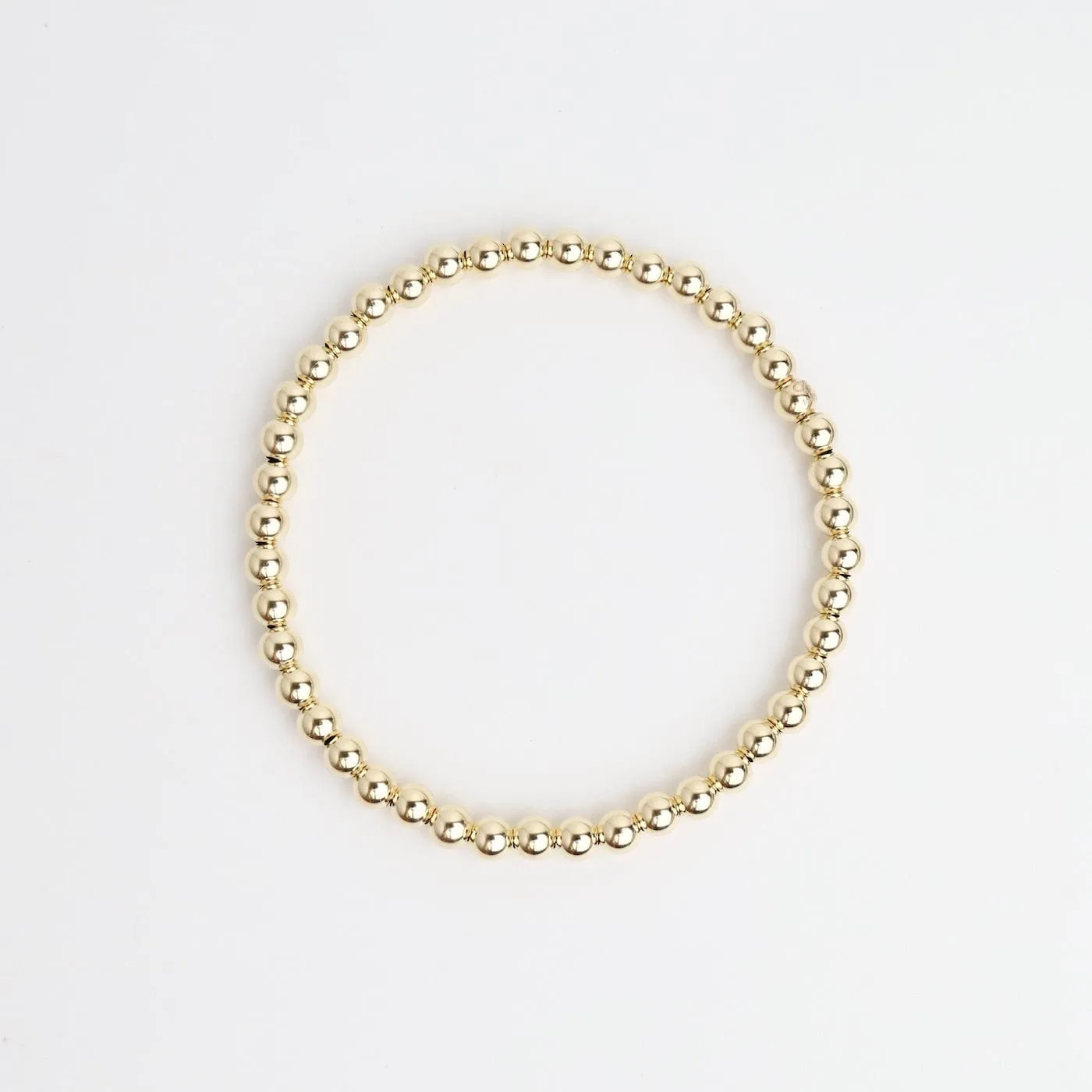 14k Bead Stretch Bracelet