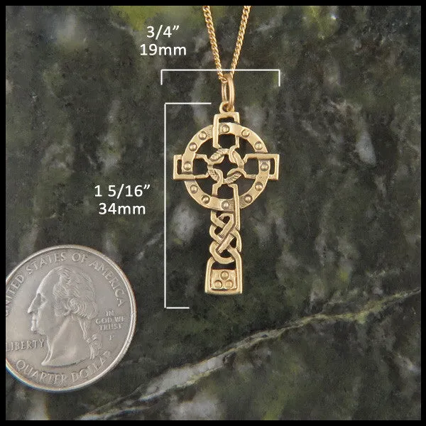 14K Gold McHenry Celtic Cross Pendant