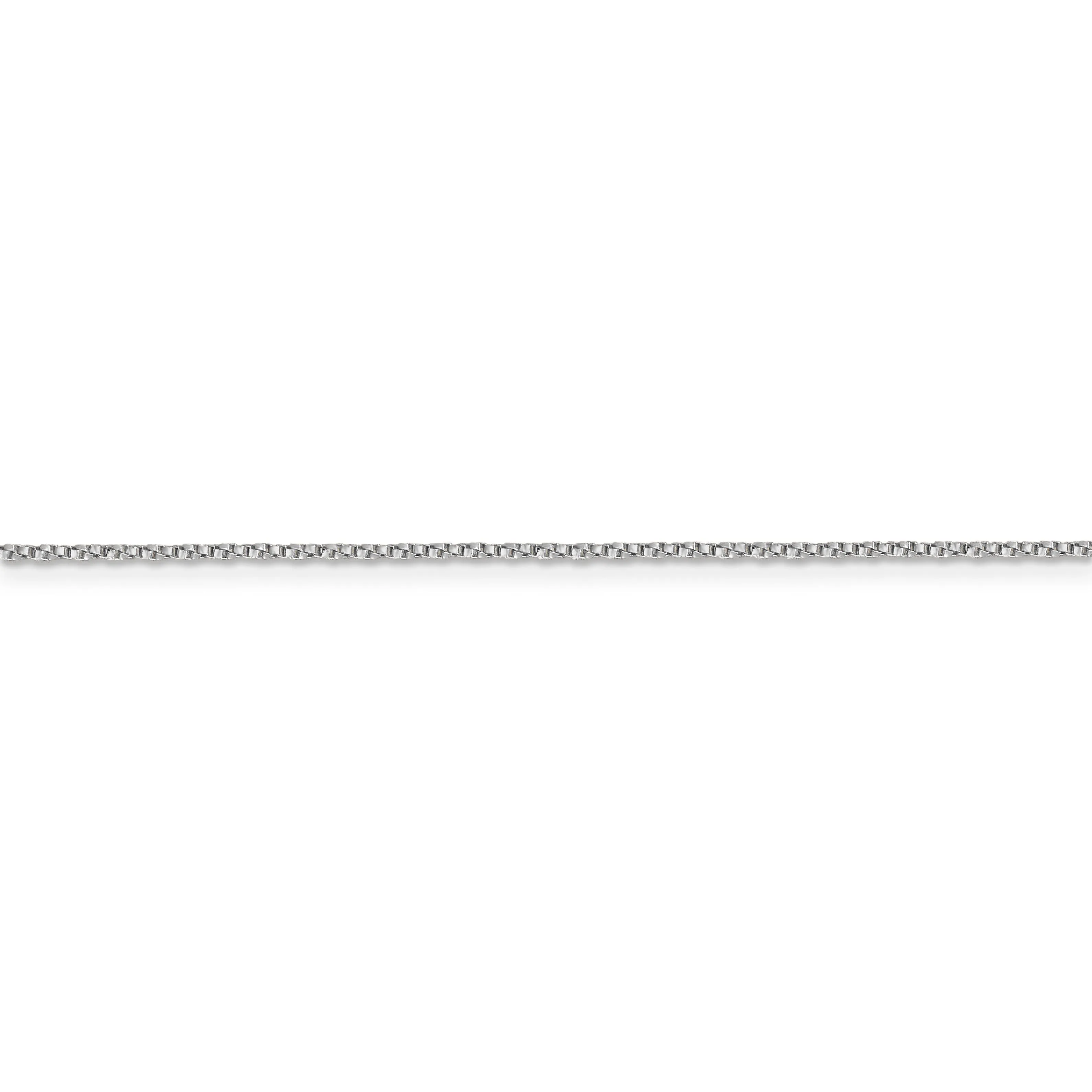 14k White Gold 1.00mm Solid Twisted Box Chain