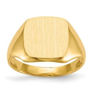 14k Yellow Gold Open Back Hollow Signet Ring