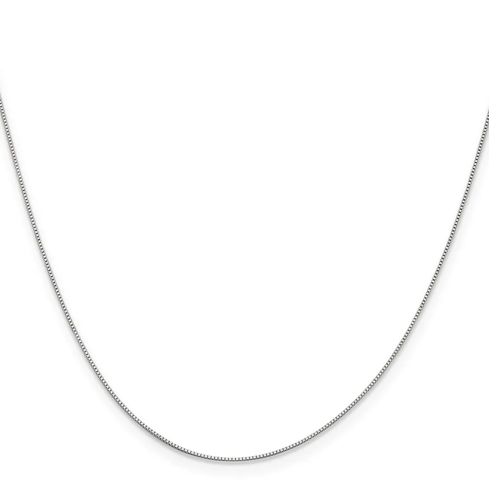 14KT White Gold 14-inch 0.5MM Box Pendant Chain