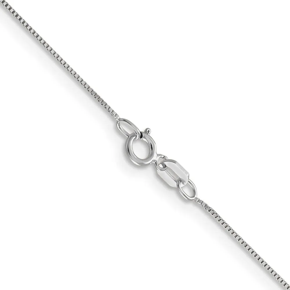 14KT White Gold 14-inch 0.5MM Box Pendant Chain