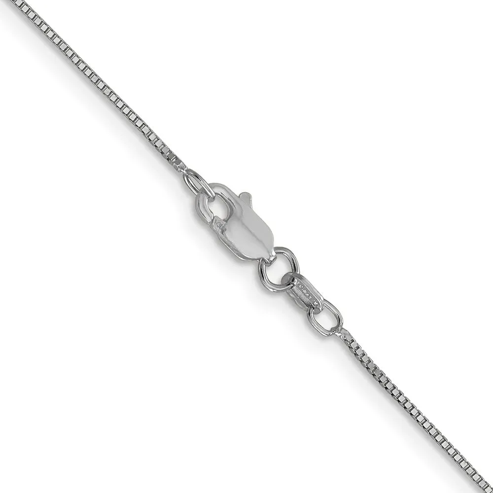 14KT White Gold 14-inch 0.7MM Lobster Clasp Box Chain