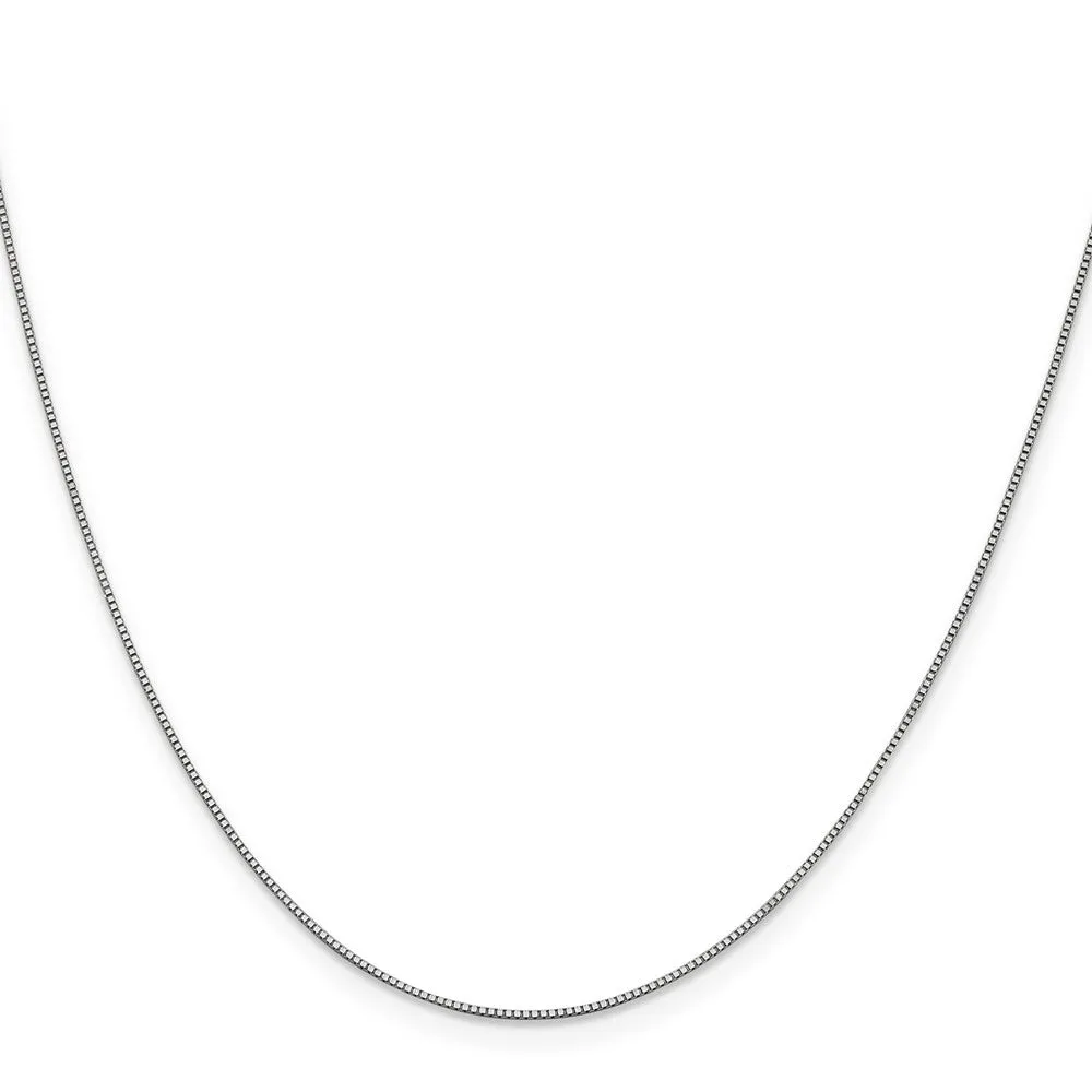 14KT White Gold 14-inch 0.7MM Lobster Clasp Box Chain