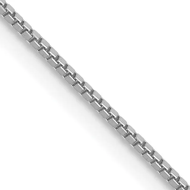 14KT White Gold 14-inch 0.7MM Lobster Clasp Box Chain