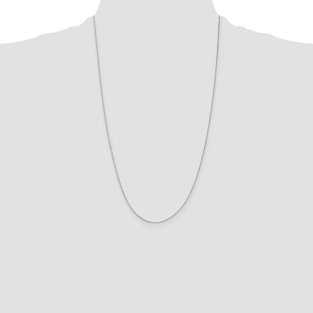 14KT White Gold 26-inch 0.5MM Box Pendant Chain