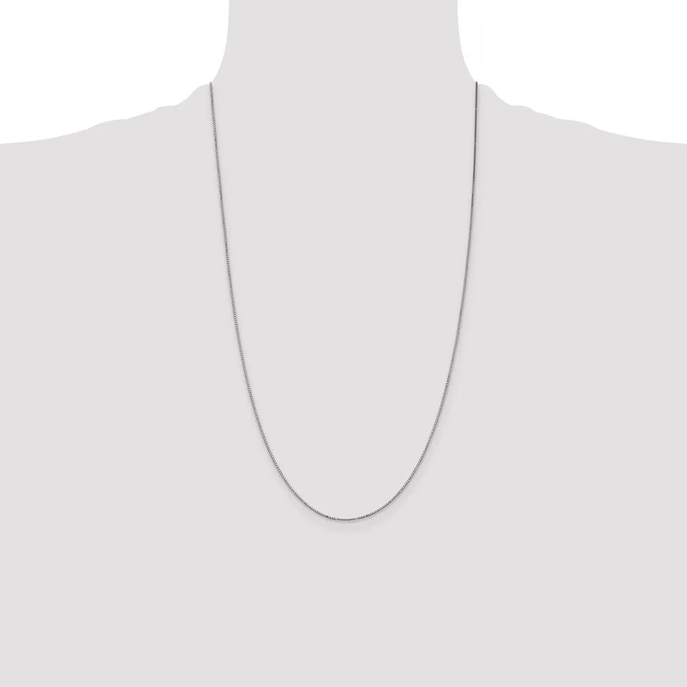 14KT White Gold 26-inch 0.9MM Box Pendant Chain