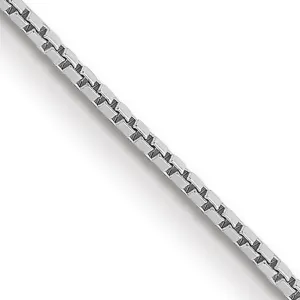 14KT White Gold 26-inch 0.9MM Box Pendant Chain