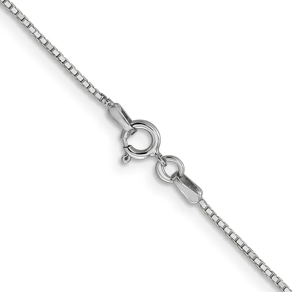 14KT White Gold 26-inch 0.9MM Box Pendant Chain