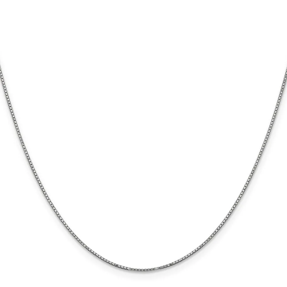 14KT White Gold 26-inch 0.9MM Box Pendant Chain