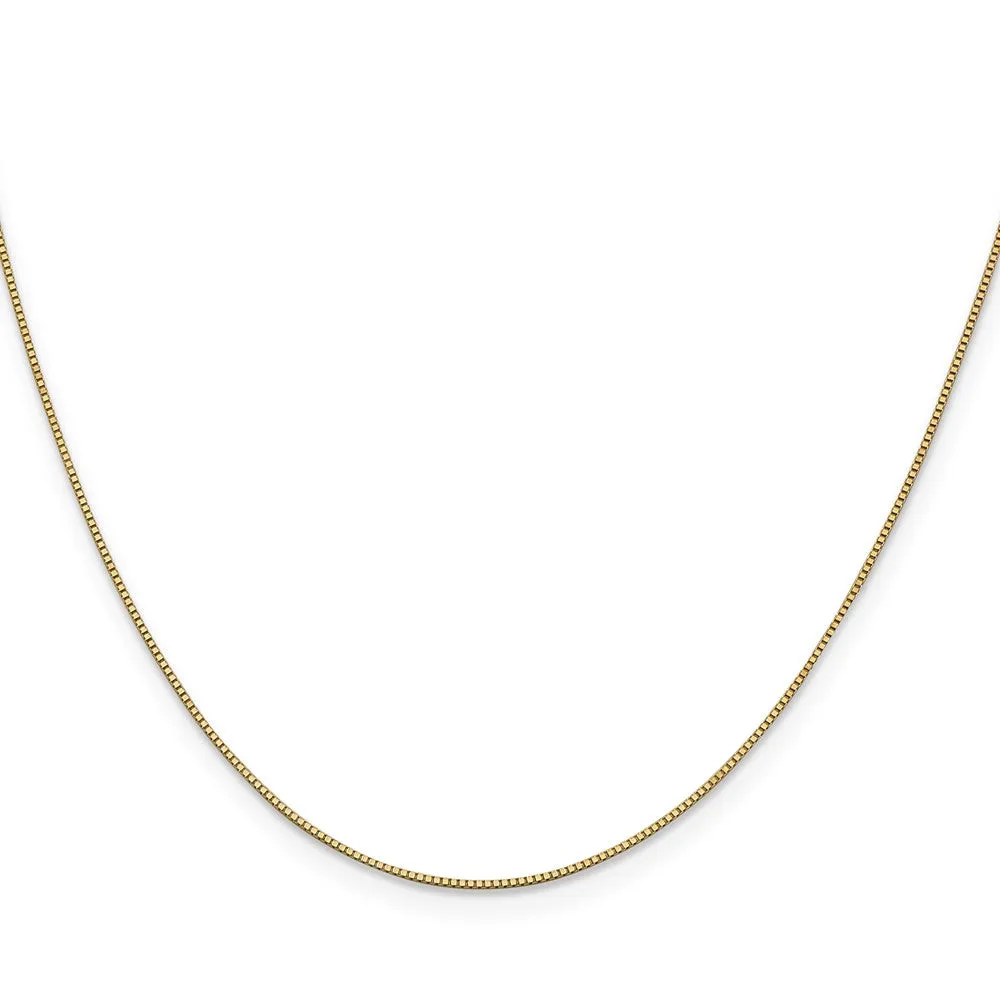 14KT Yellow Gold 20-inch 0.7MM Lobster Clasp Box Chain