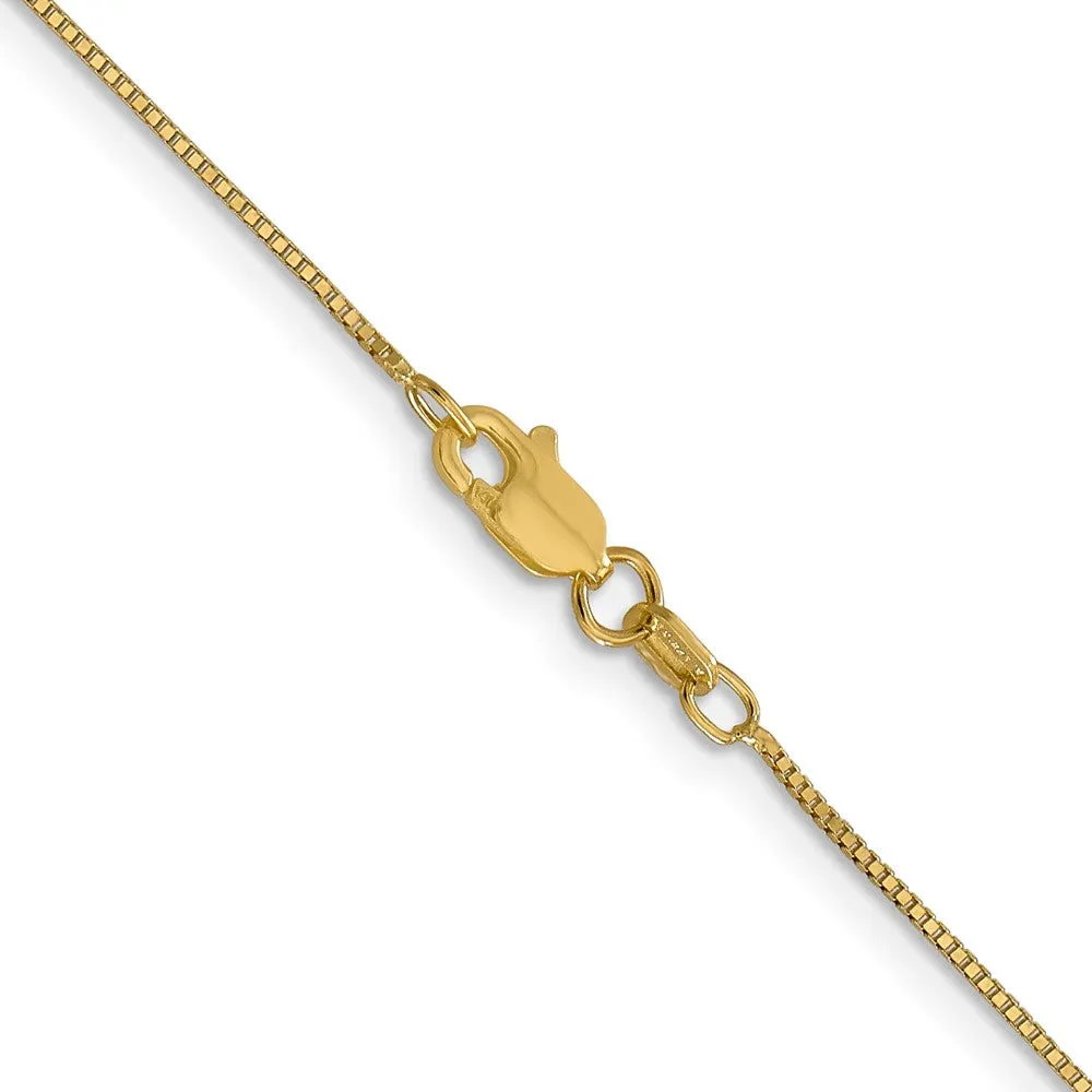 14KT Yellow Gold 20-inch 0.7MM Lobster Clasp Box Chain