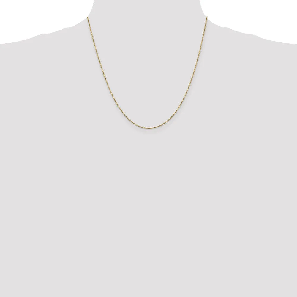 14KT Yellow Gold 20-inch 0.9MM Box Pendant Chain