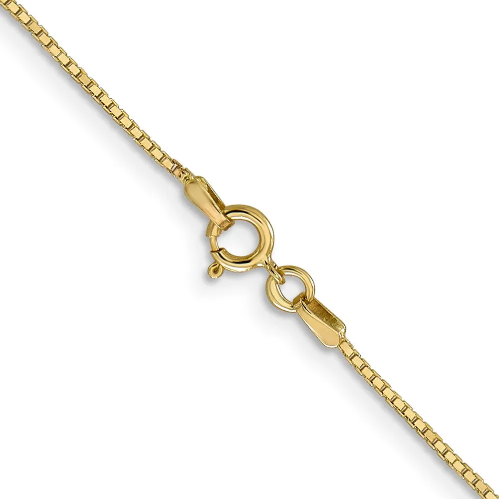 14KT Yellow Gold 20-inch 0.9MM Box Pendant Chain