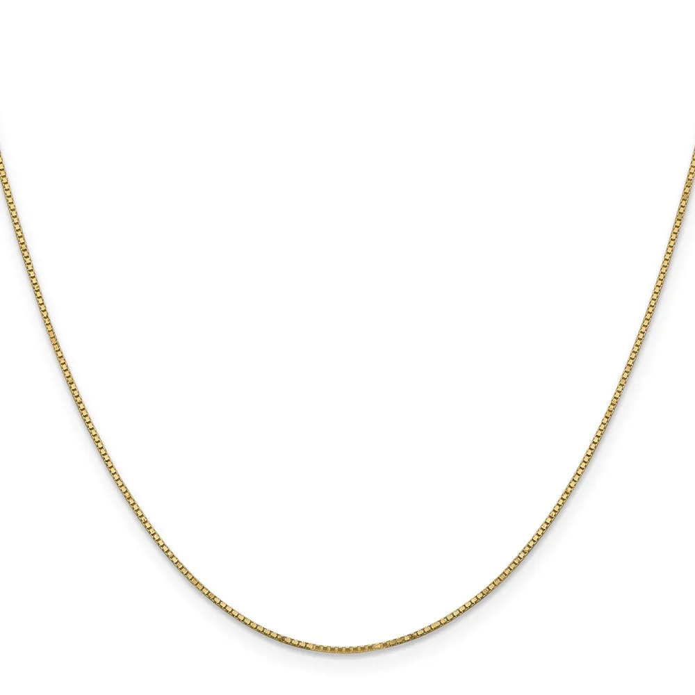 14KT Yellow Gold 20-inch 0.9MM Box Pendant Chain