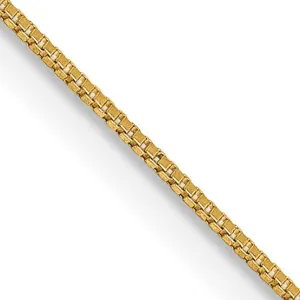 14KT Yellow Gold 22-inch 0.5MM Box Pendant Chain