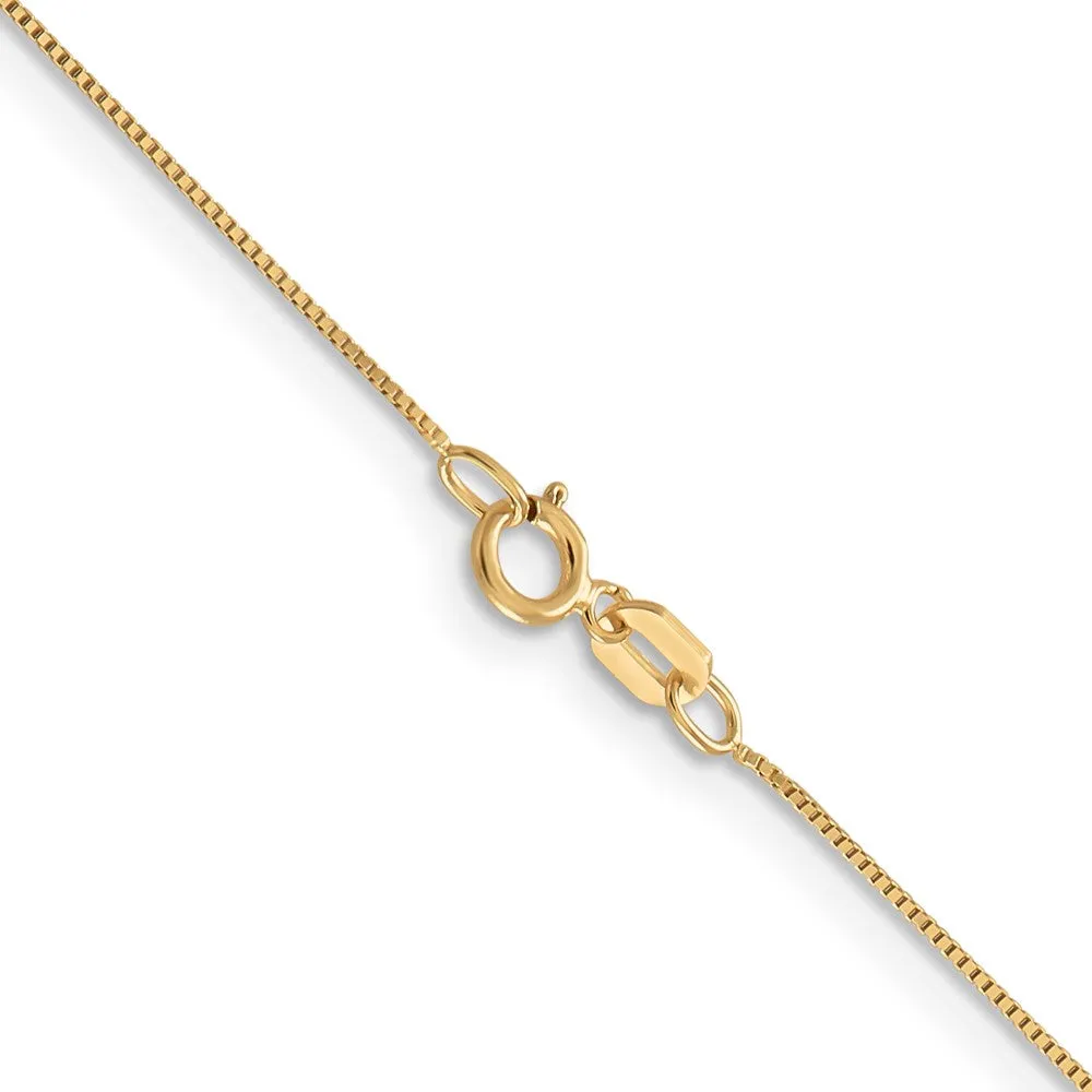 14KT Yellow Gold 22-inch 0.5MM Box Pendant Chain