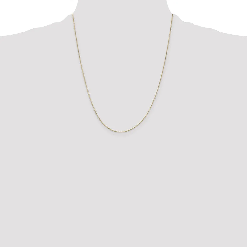 14KT Yellow Gold 22-inch 0.5MM Box Pendant Chain