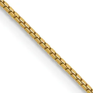 14KT Yellow Gold 22-inch 0.9MM Box Pendant Chain