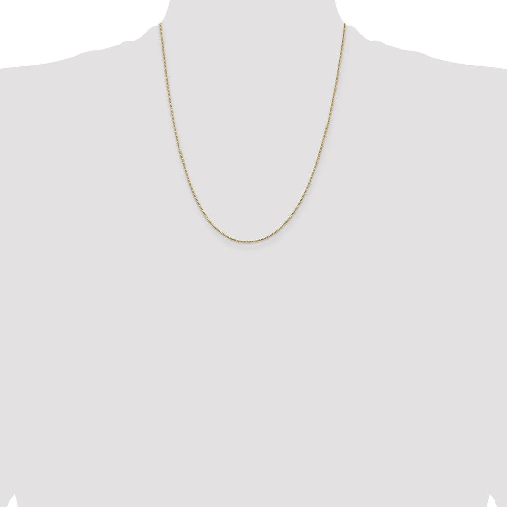 14KT Yellow Gold 22-inch 0.9MM Box Pendant Chain