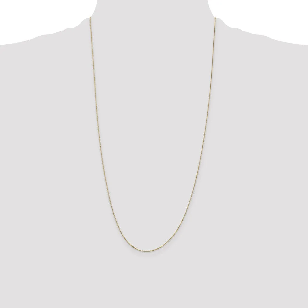 14KT Yellow Gold 28-inch 0.5MM Box Pendant Chain