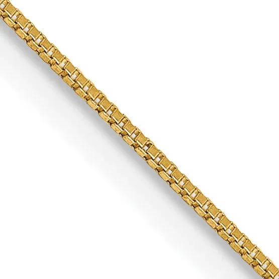 14KT Yellow Gold 28-inch 0.5MM Box Pendant Chain