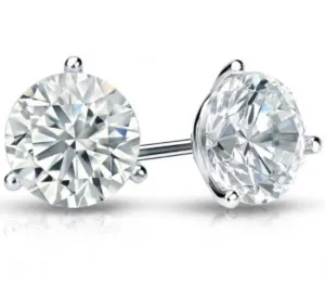 14W Round Brilliant Cut Lab Grown Diamond Martini Studs