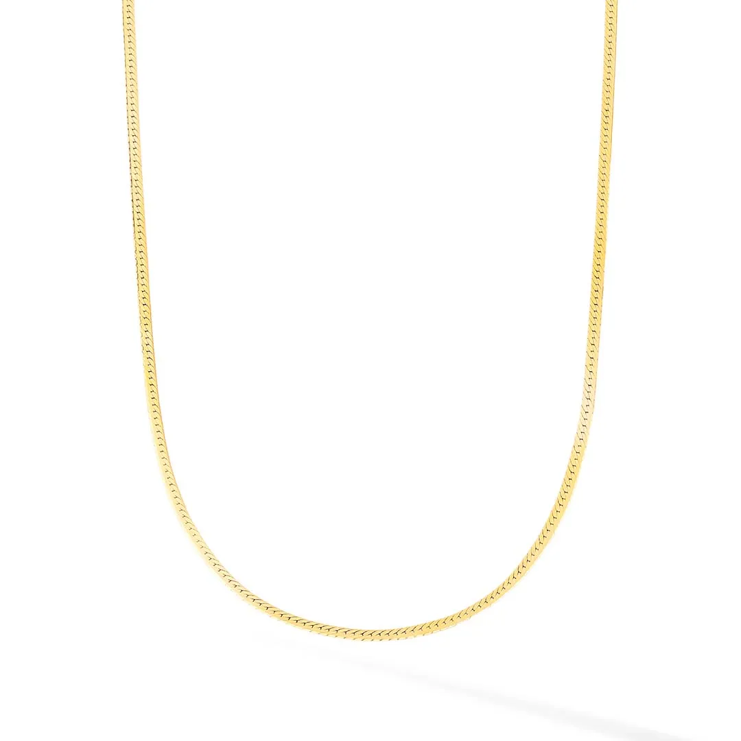 1.5mm Herringbone Chain Necklace