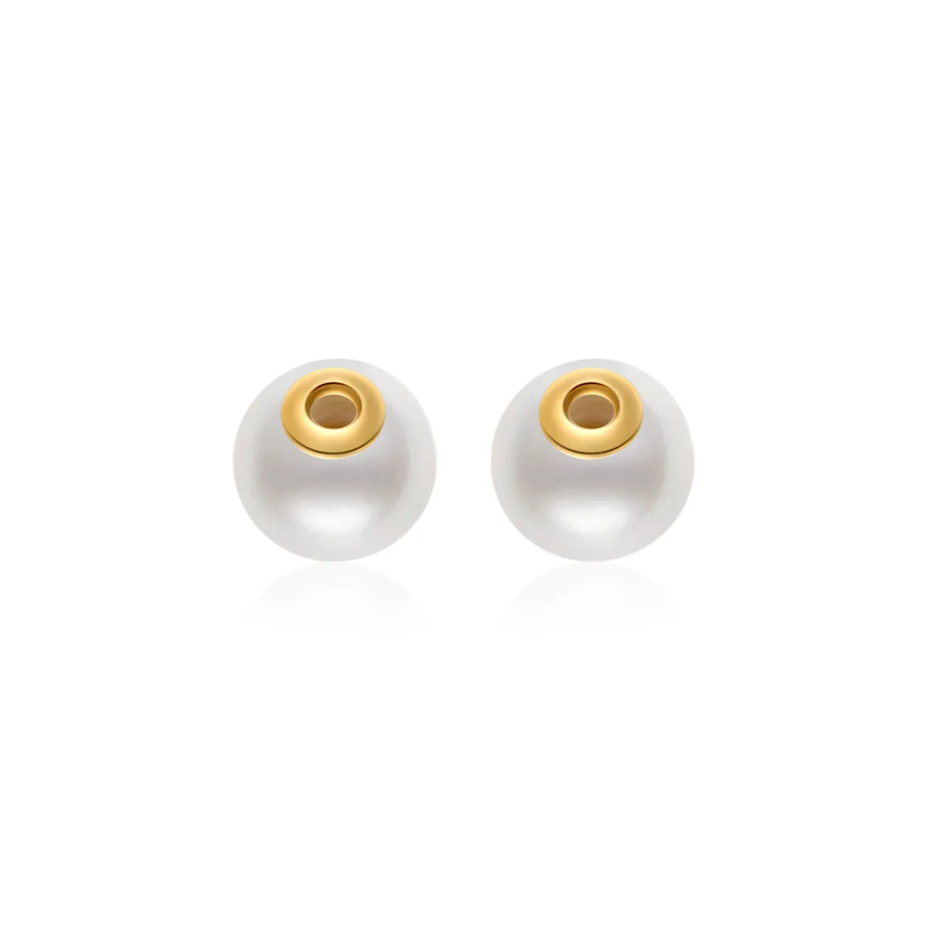 18K Gold Top Grade Pearl Stud Earrings KE00125 | 7 Days