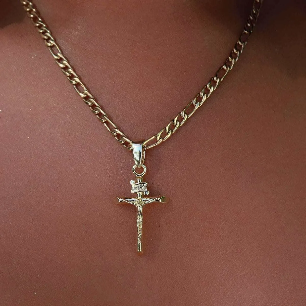 18k Vermeil Crucifix Pendant