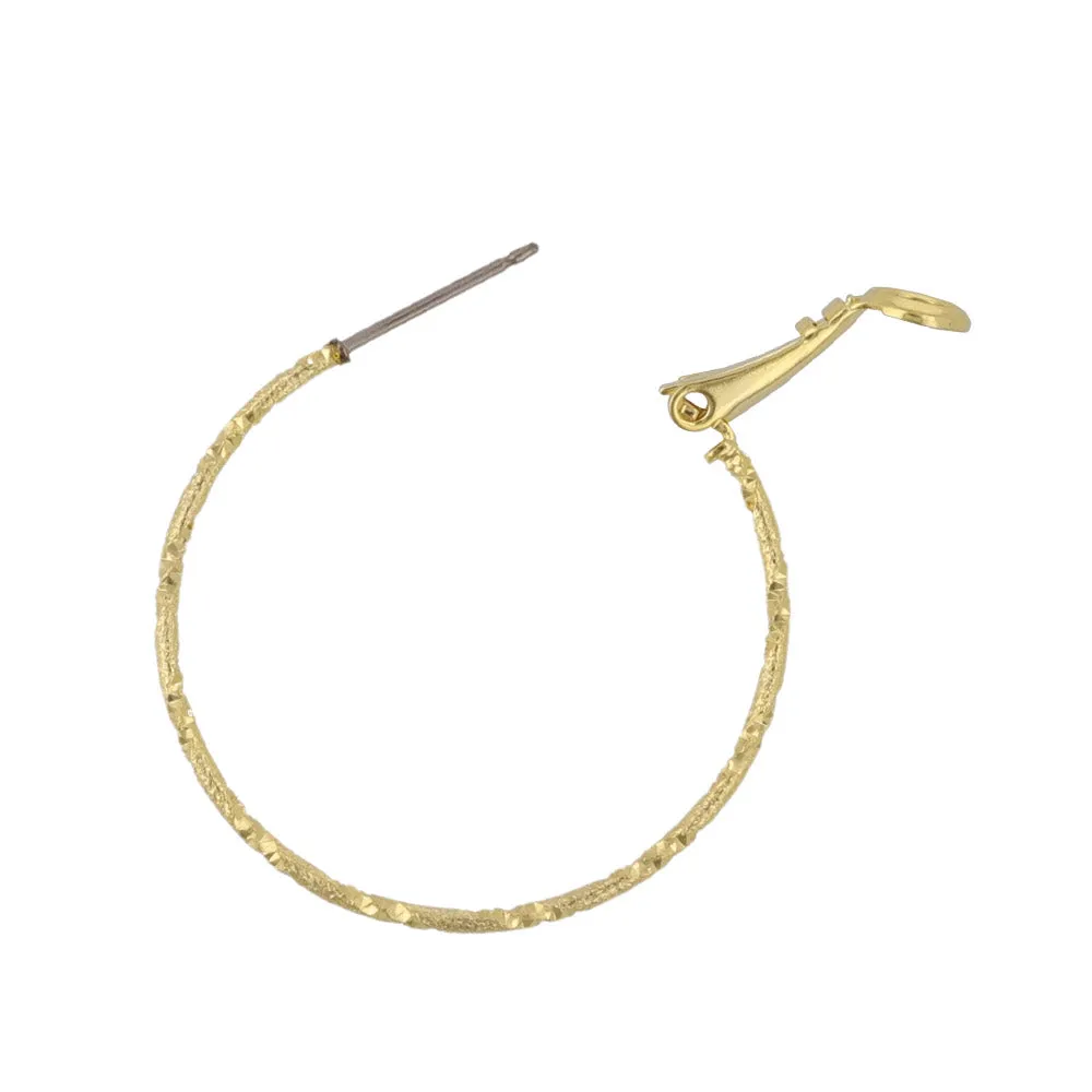 30mm Textured Hoop Earrings