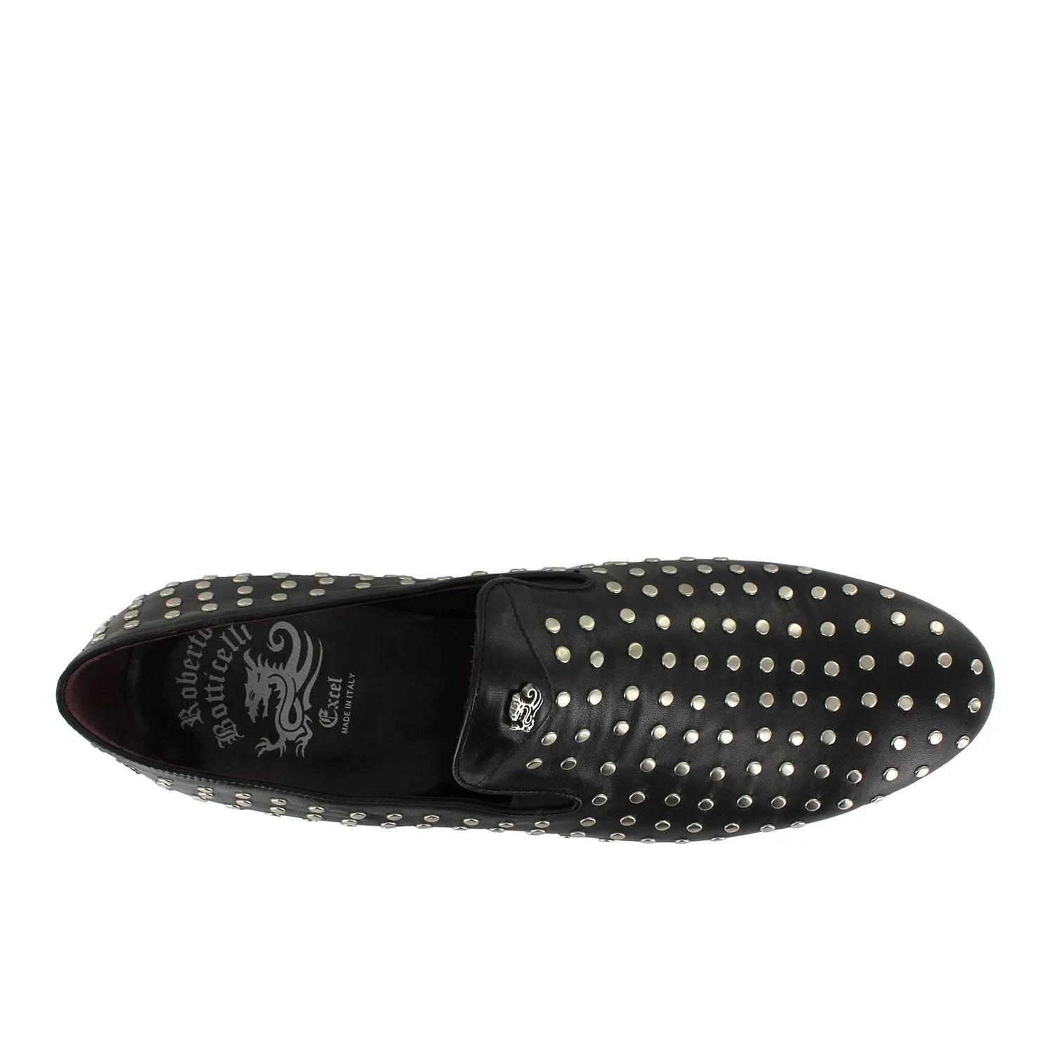 3210 - Black Studded Slipper