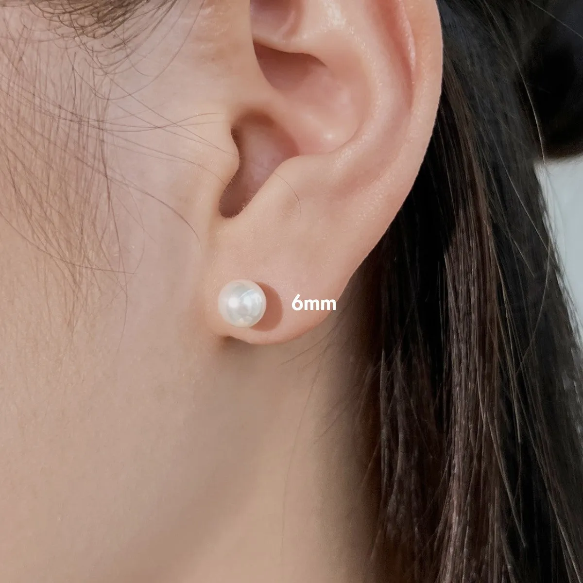 5mm/6mm/7mm/12mm Classic Pearl Studs Earrings