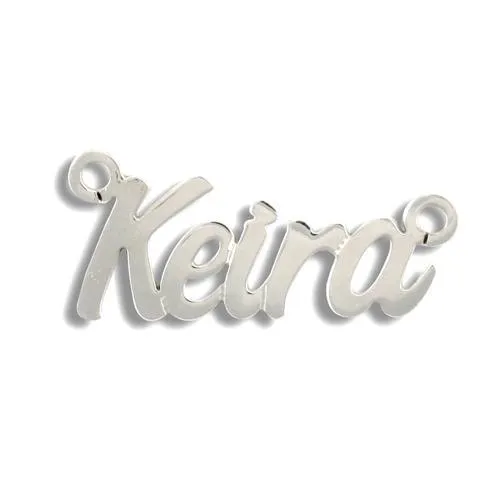 9ct White Gold Personalised Keira Style Name Necklace