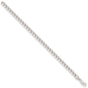 9ct White Gold Solid 3mm 16 Inch Curb Necklace 4.1g