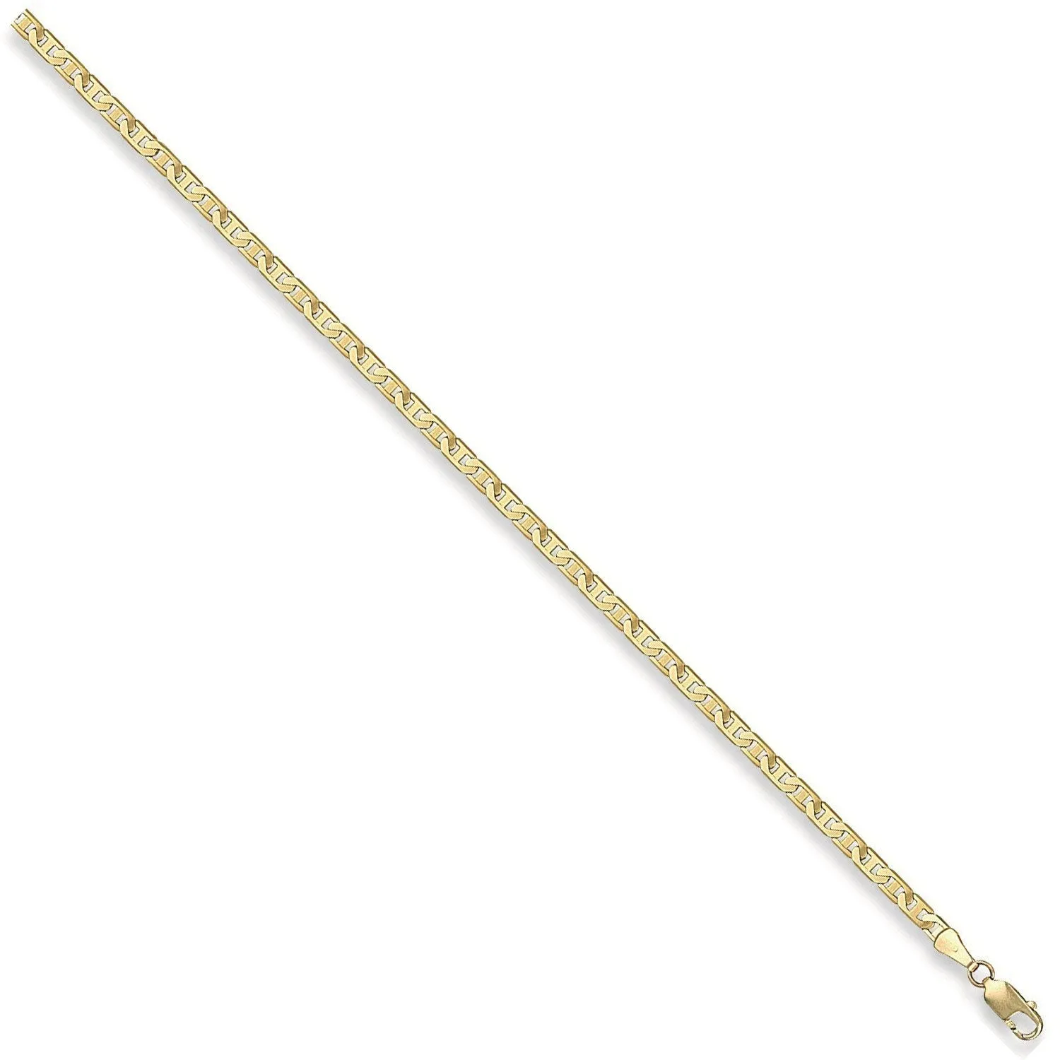 9ct Yellow Gold 3mm 24 Inch Flat Anchor Necklace 7.0g